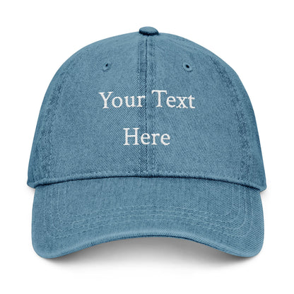 Embroidered Denim Hat