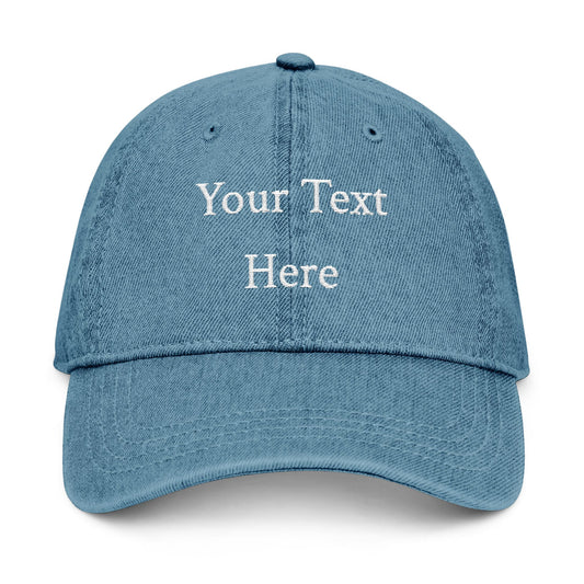 Embroidered Denim Hat
